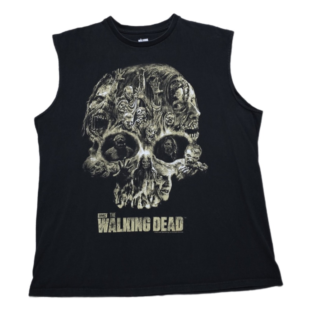 The Walking Dead Mens Black‎ 2013 AMC Film Sleeveless T Shirt Size Large